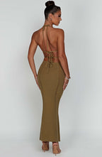Arabella Maxi Dress - Khaki - Napalia