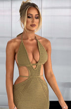 Arabella Maxi Dress - Khaki - Napalia