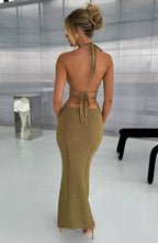 Arabella Maxi Dress - Khaki - Napalia
