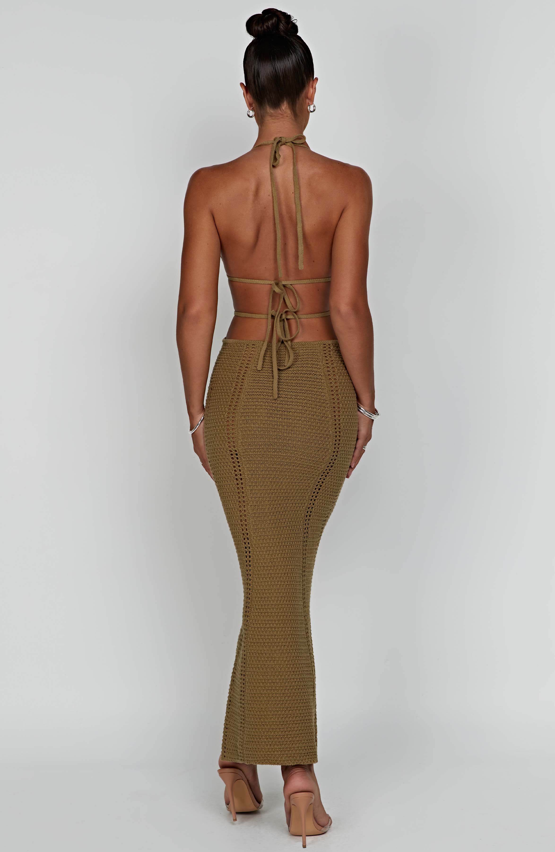 Arabella Maxi Dress - Khaki - Napalia