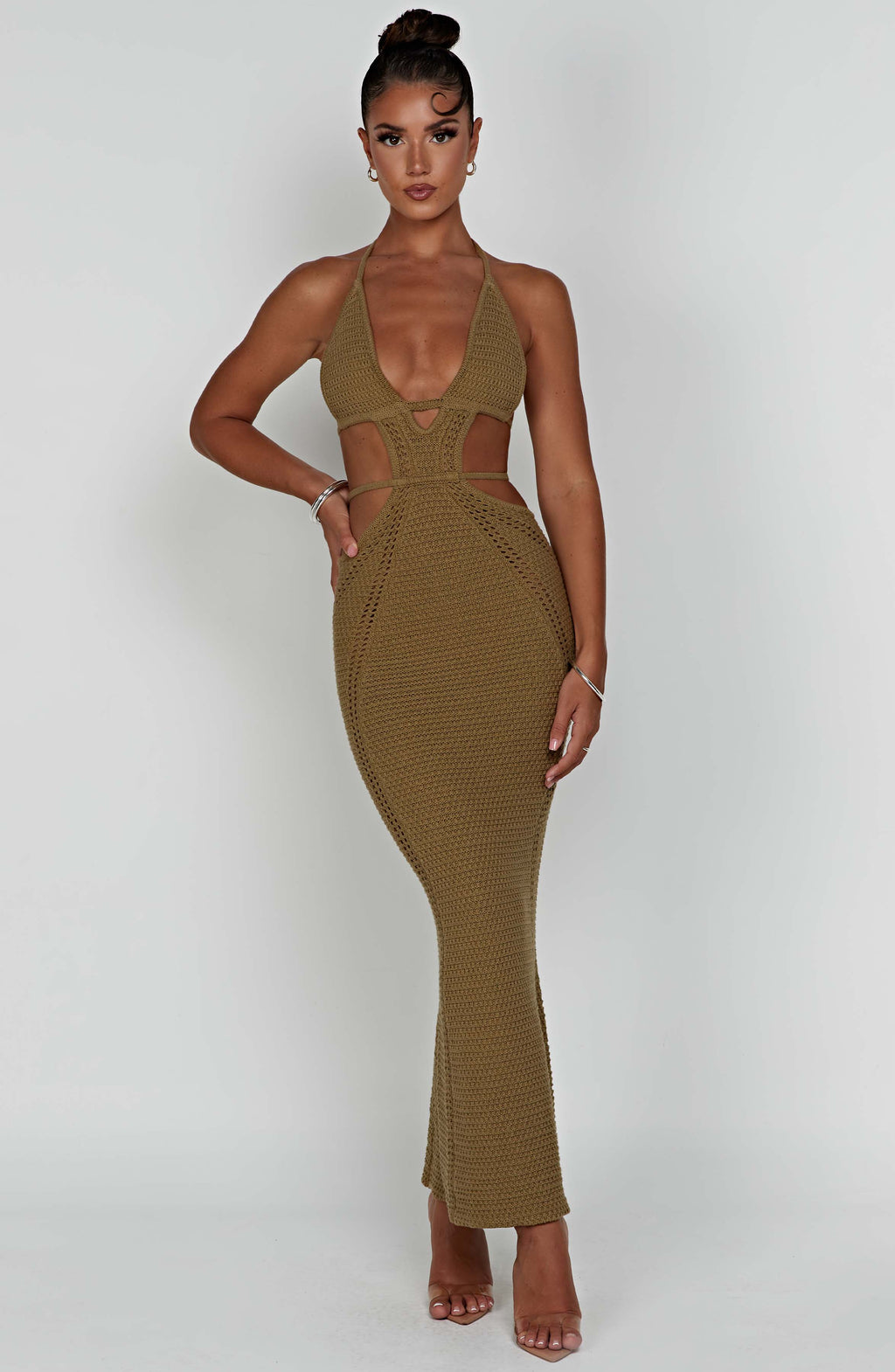 Arabella Maxi Dress - Khaki - Napalia