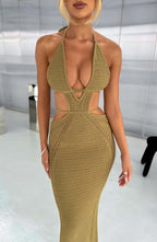 Arabella Maxi Dress - Khaki - Napalia