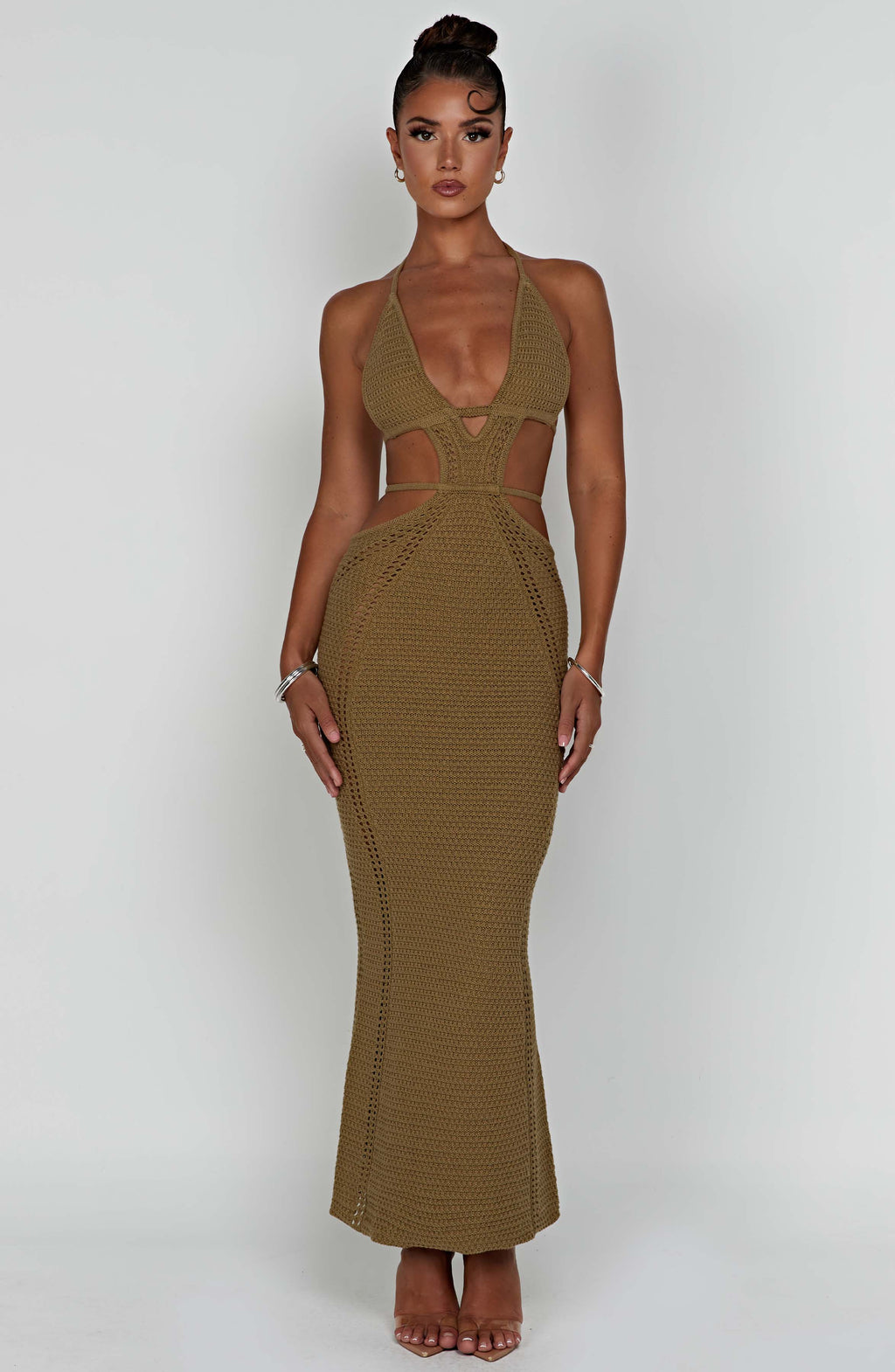 Arabella Maxi Dress - Khaki - Napalia