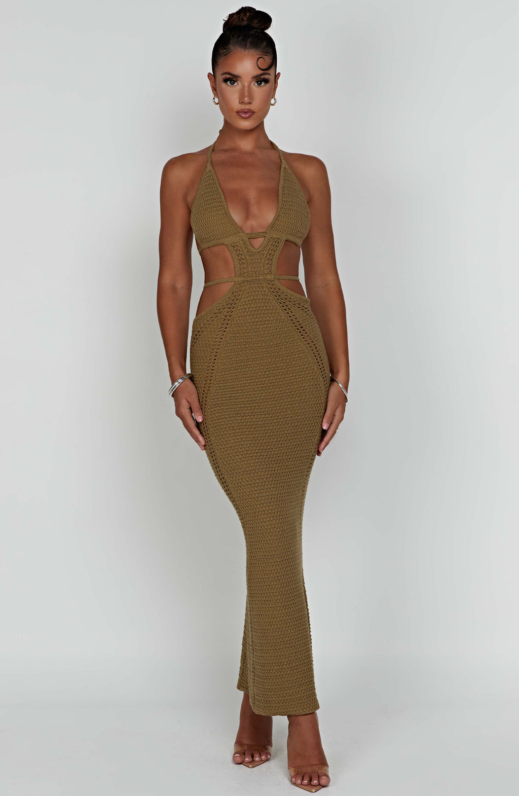 Arabella Maxi Dress - Khaki - Napalia