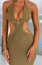 Arabella Maxi Dress - Khaki - Napalia