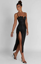 Ardelle Midi Dress - Black - Napalia