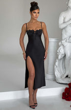 Ardelle Midi Dress - Black - Napalia