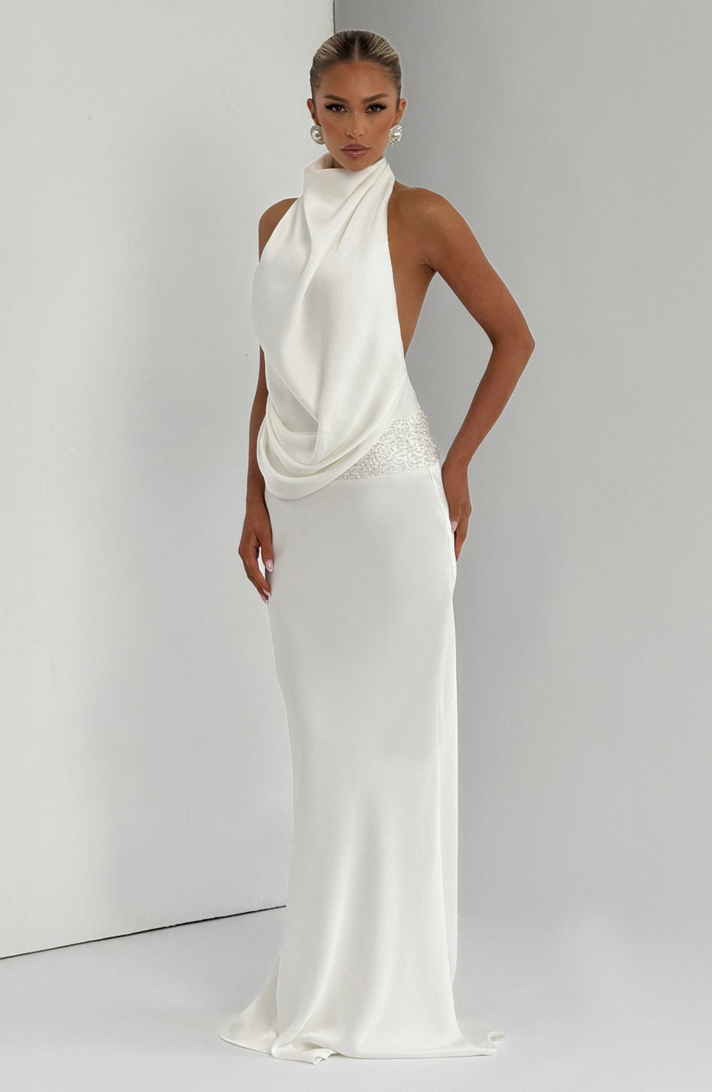 Armelle Maxi Dress - Ivory - Napalia
