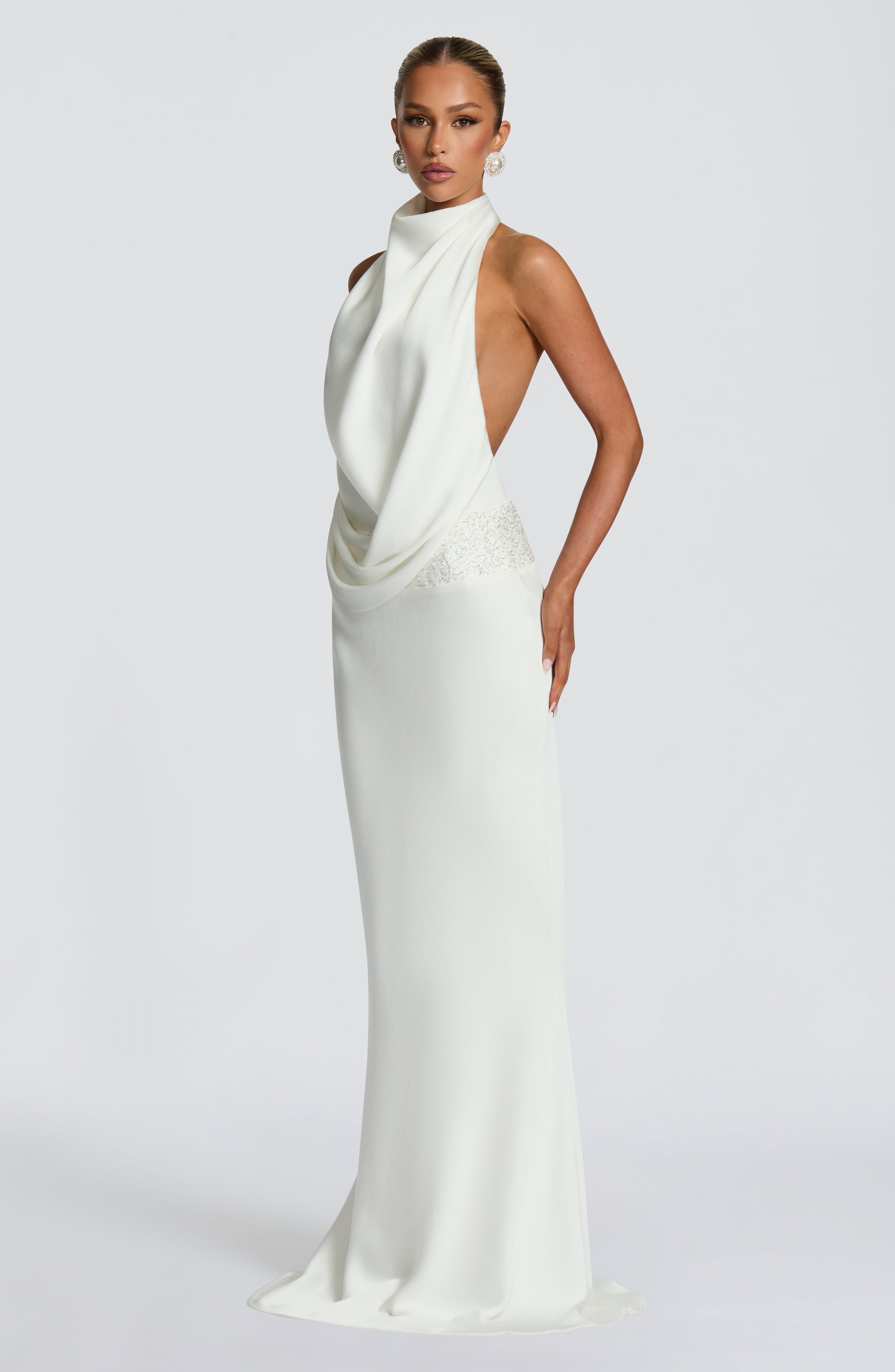 Armelle Maxi Dress - Ivory - Napalia