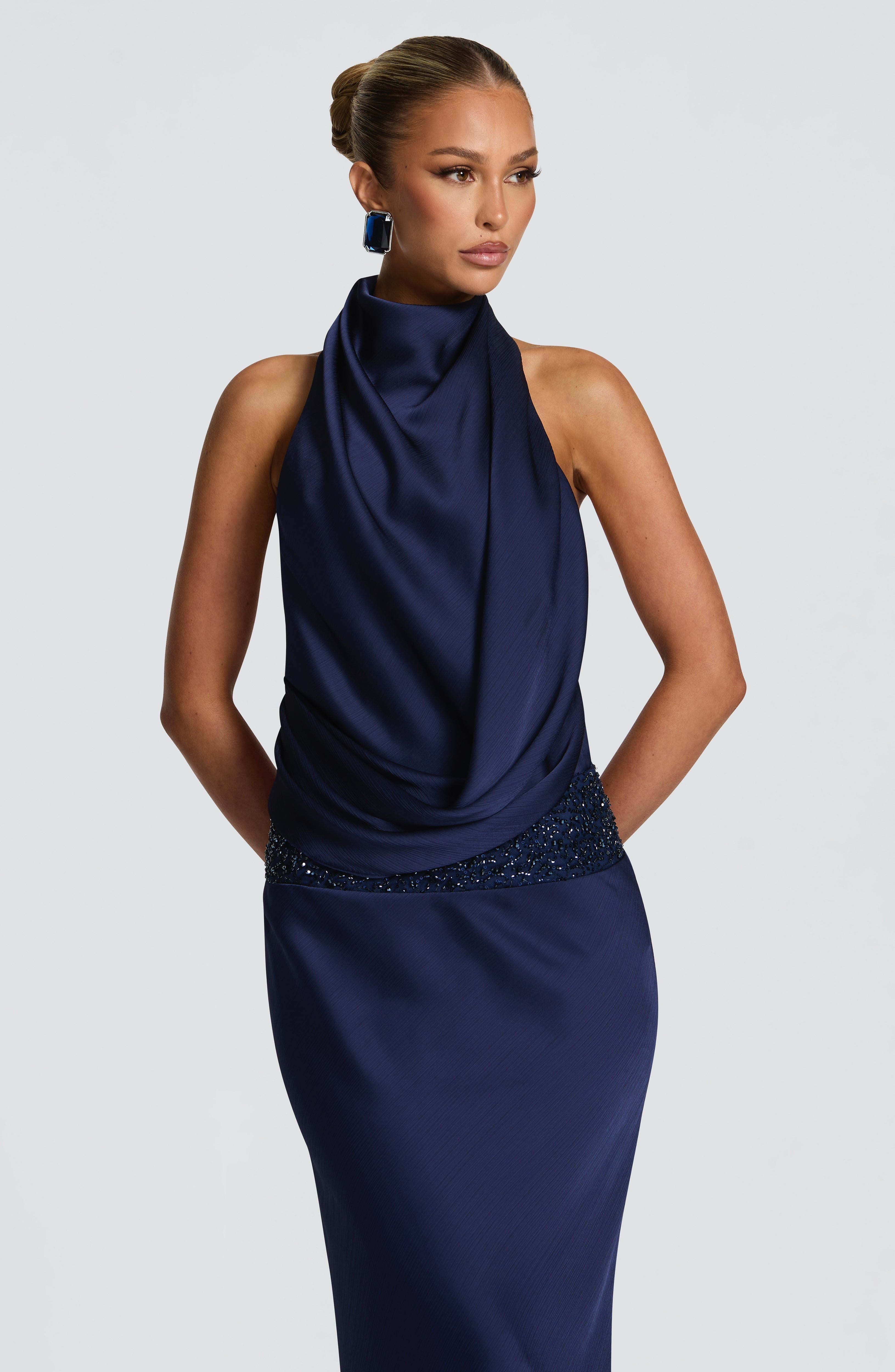 Armelle Maxi Dress - Navy - Napalia