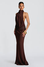 Armelle Maxi Dress - Plum Brown - Napalia