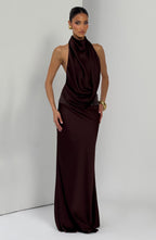 Armelle Maxi Dress - Plum Brown - Napalia
