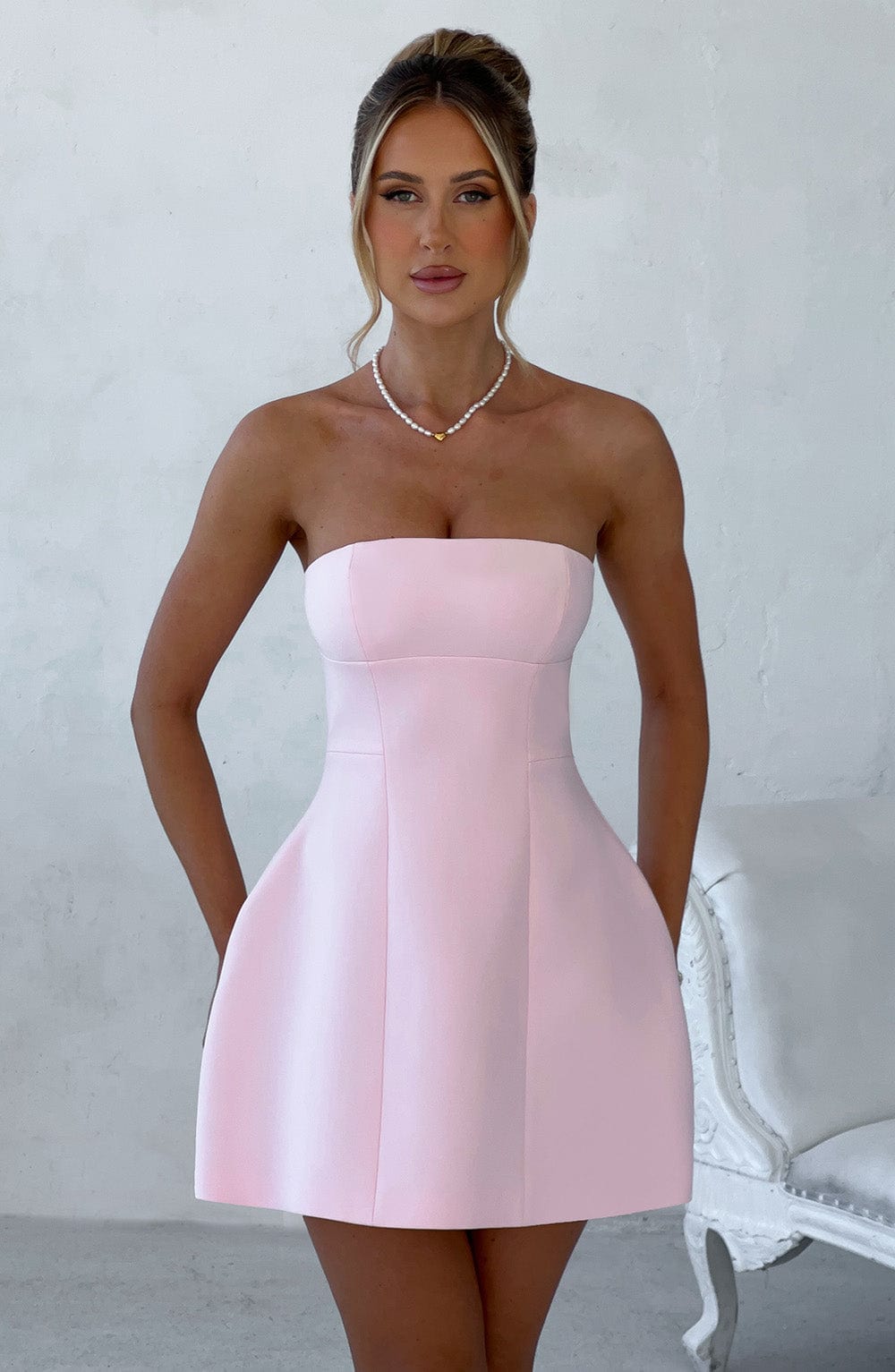 Asha Mini Dress - Blush - Napalia
