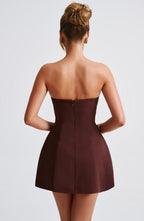 Asha Mini Dress - Brown - Napalia
