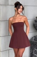 Asha Mini Dress - Brown - Napalia