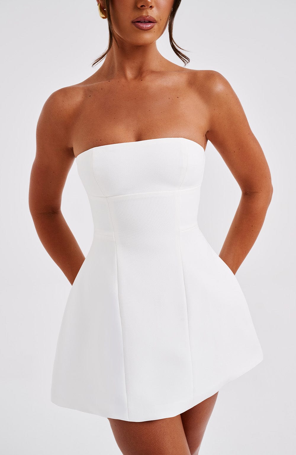 Asha Mini Dress - Ivory - Napalia
