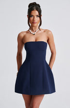 Asha Mini Dress - Navy - Napalia