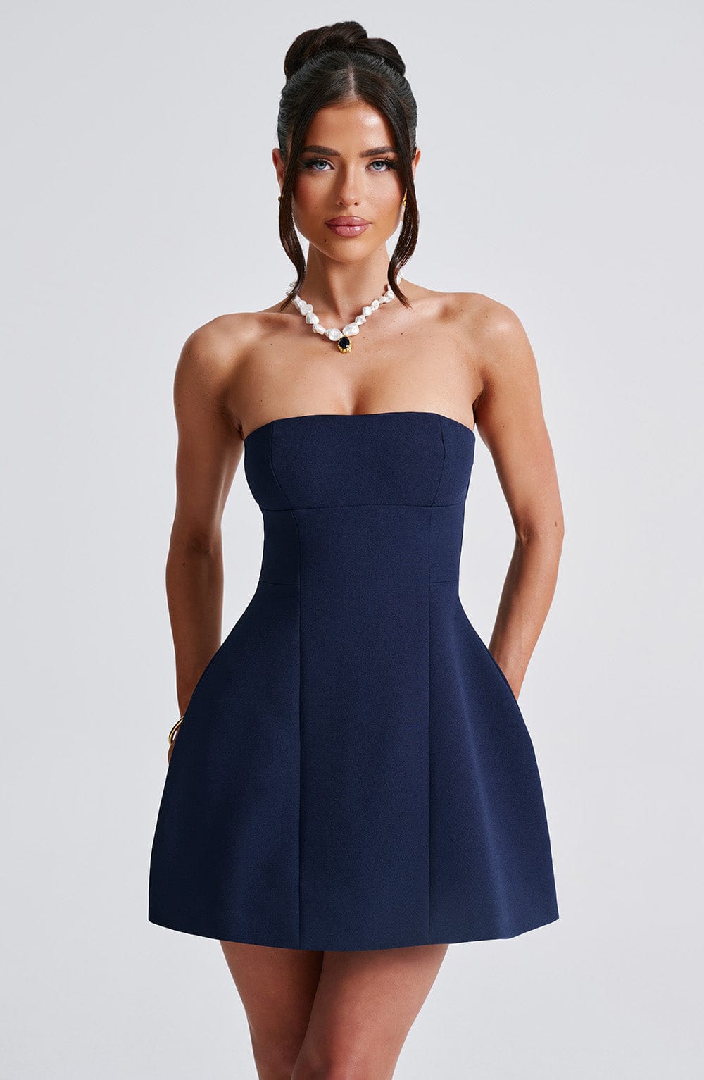 Asha Mini Dress - Navy - Napalia