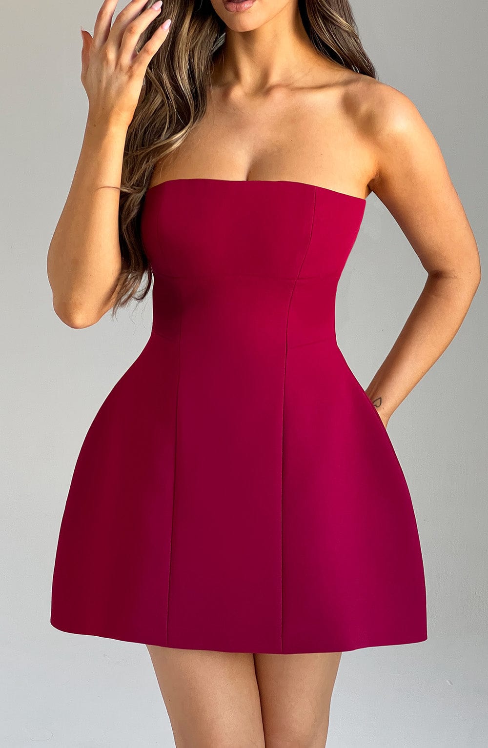 Asha Mini Dress - Wine - Napalia