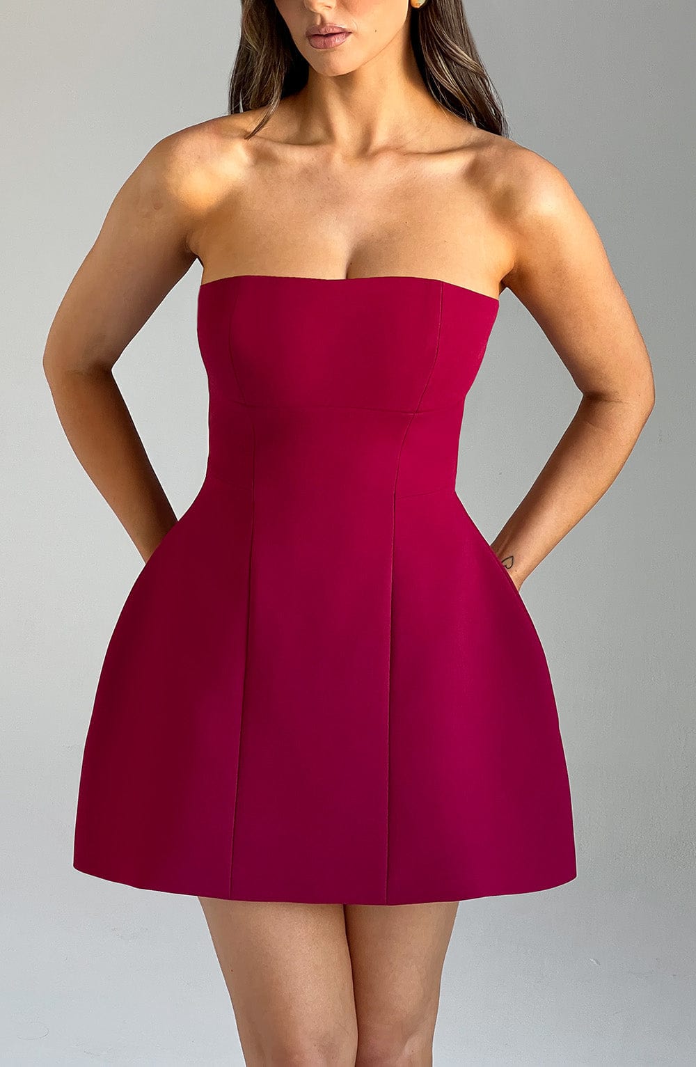 Asha Mini Dress - Wine - Napalia