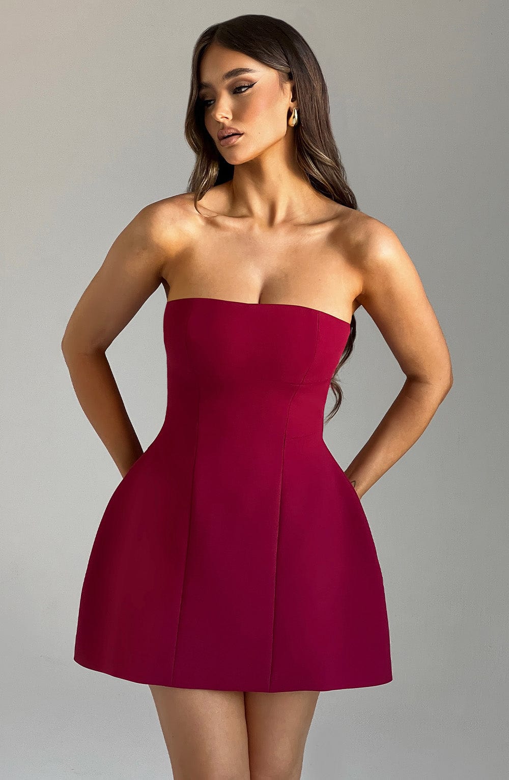 Asha Mini Dress - Wine - Napalia