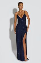 Ashton Maxi Dress - Navy - Napalia