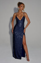 Ashton Maxi Dress - Navy - Napalia