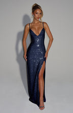 Ashton Maxi Dress - Navy - Napalia