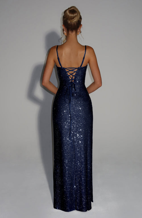 Ashton Maxi Dress - Navy - Napalia