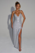 Ashton Maxi Dress - Silver - Napalia