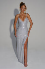 Ashton Maxi Dress - Silver - Napalia