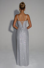 Ashton Maxi Dress - Silver - Napalia