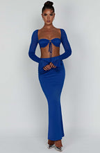 Astrid Maxi Skirt - Blue - Napalia
