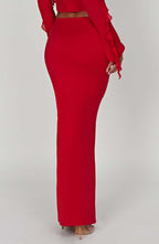 Astrid Maxi Skirt - Red - Napalia
