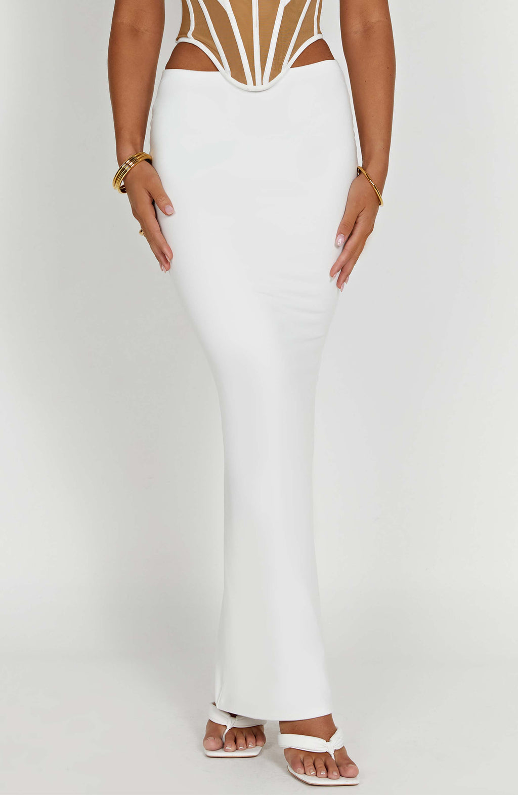 Astrid Maxi Skirt - White - Napalia