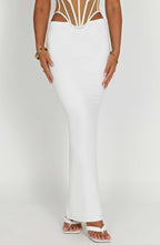 Astrid Maxi Skirt - White - Napalia