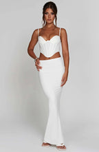 Astrid Maxi Skirt - White - Napalia