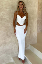 Astrid Maxi Skirt - White - Napalia