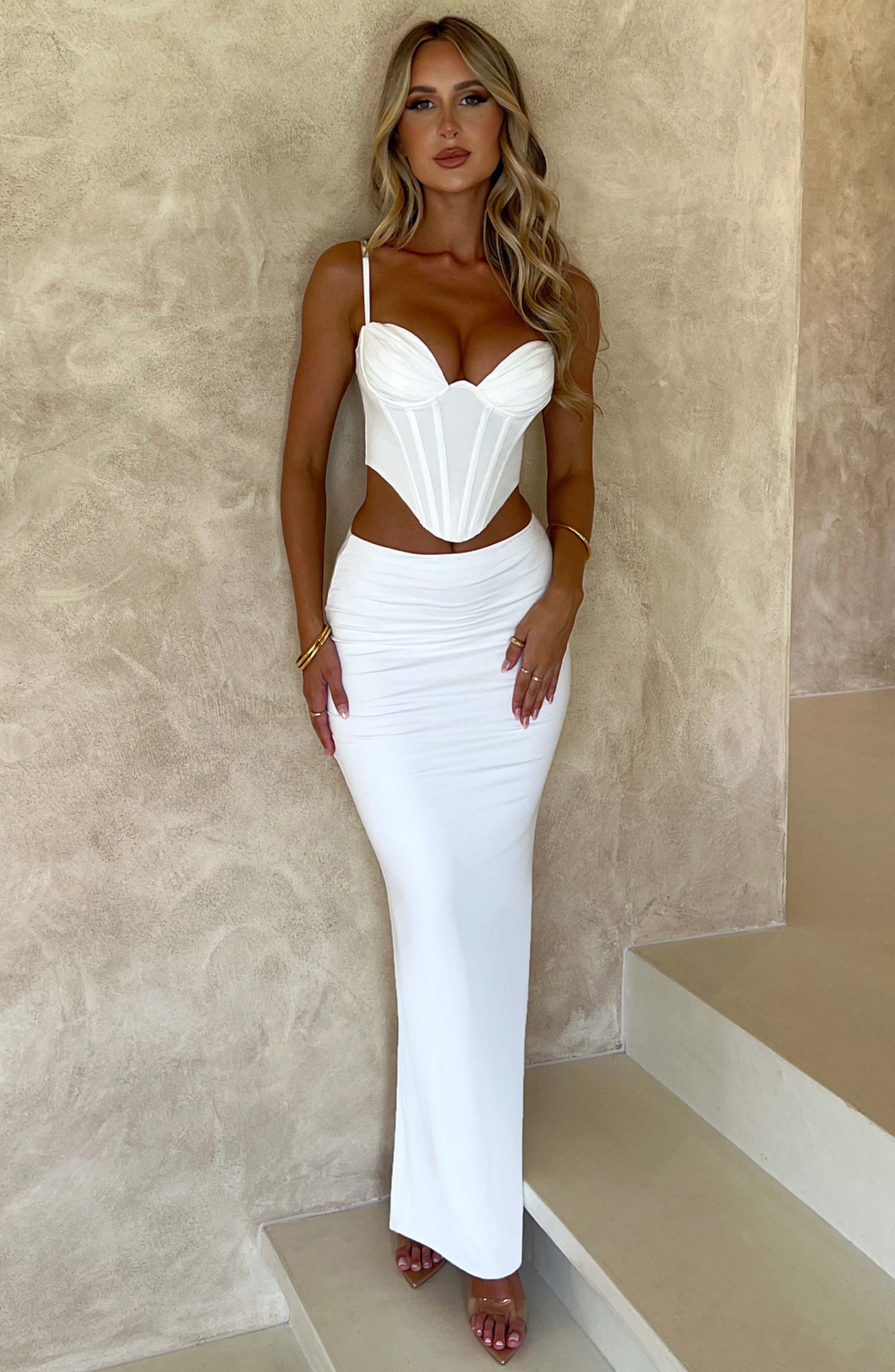 Astrid Maxi Skirt - White - Napalia