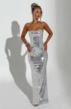 Atari Maxi Dress - Silver - Napalia