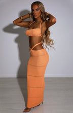 Aubery Maxi Skirt - Orange - Napalia