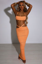 Aubery Maxi Skirt - Orange - Napalia