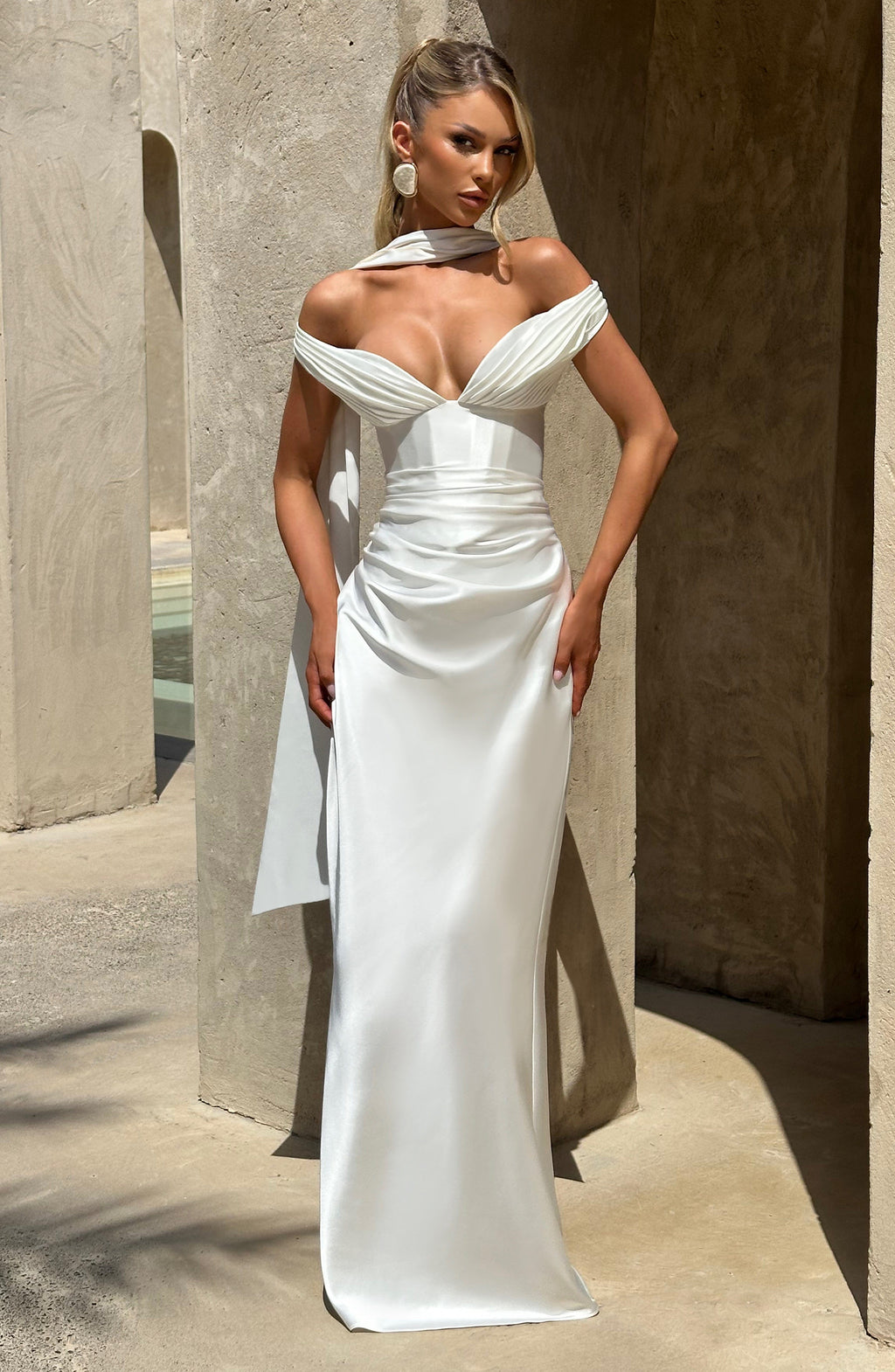 Aurelia Maxi Dress - Ivory - Napalia