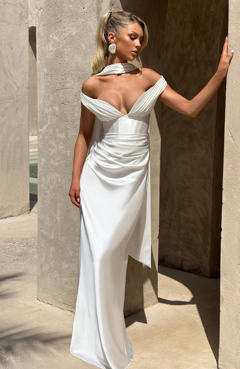 Aurelia Maxi Dress - Ivory - Napalia