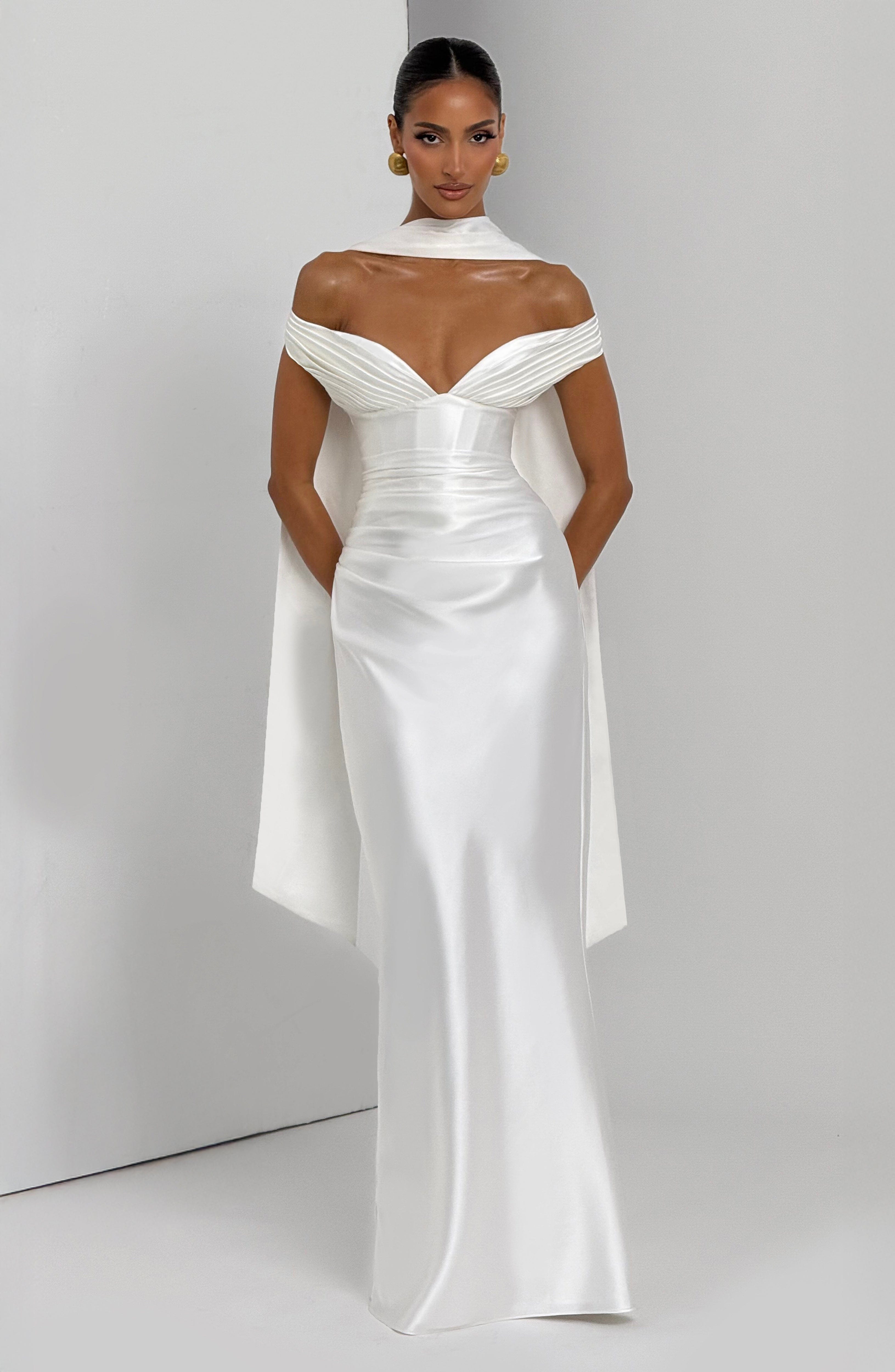 Aurelia Maxi Dress - Ivory - Napalia