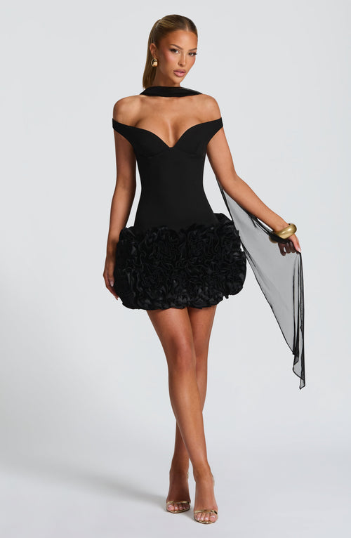 Aveta Mini Dress - Black - Napalia