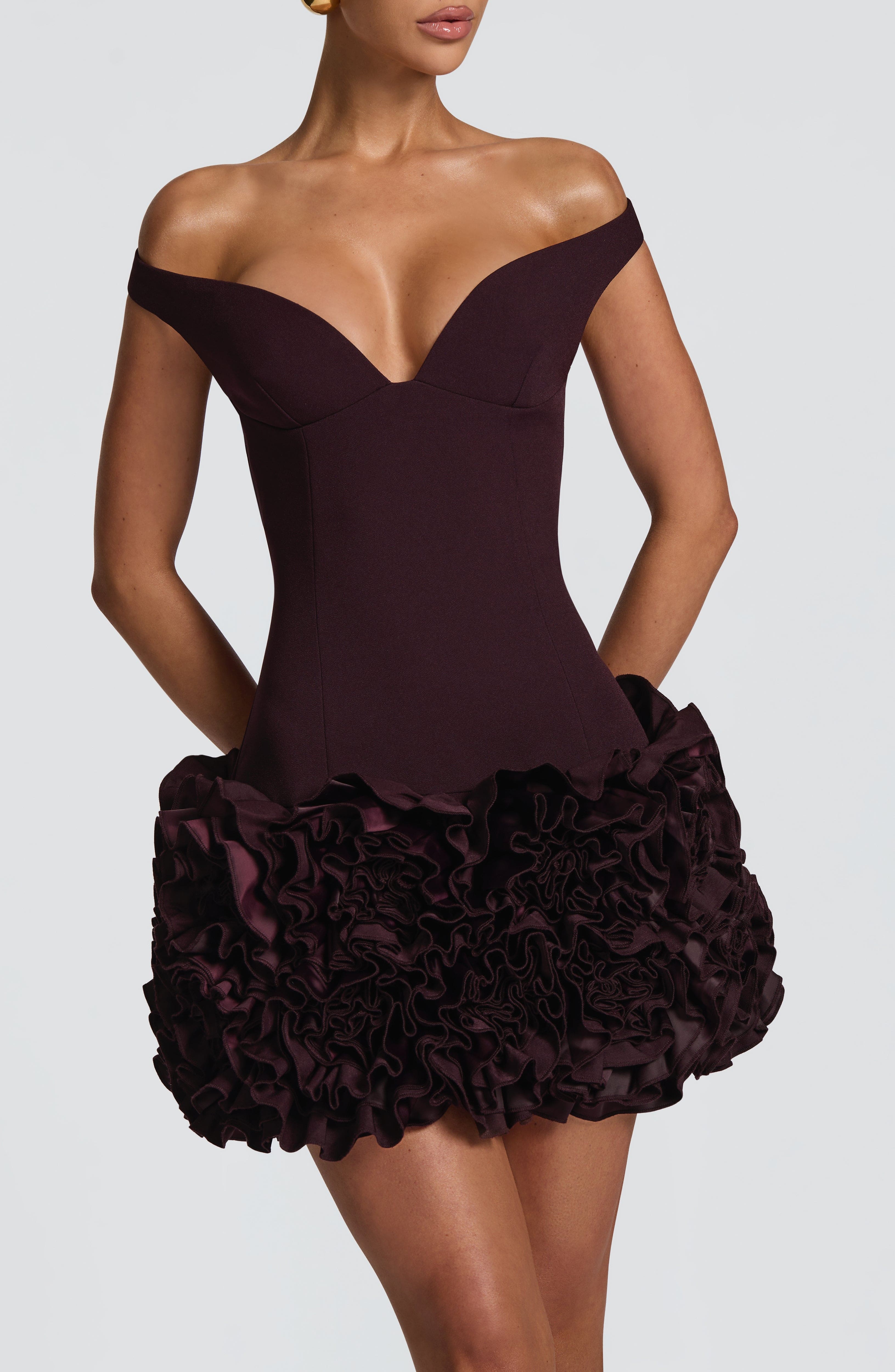 Aveta Mini Dress - Plum - Napalia