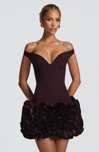 Aveta Mini Dress - Plum - Napalia