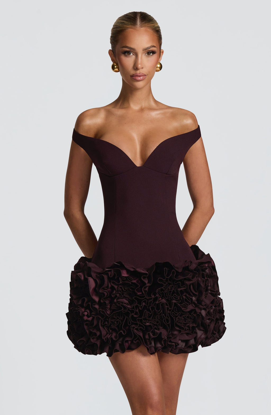 Aveta Mini Dress - Plum - Napalia