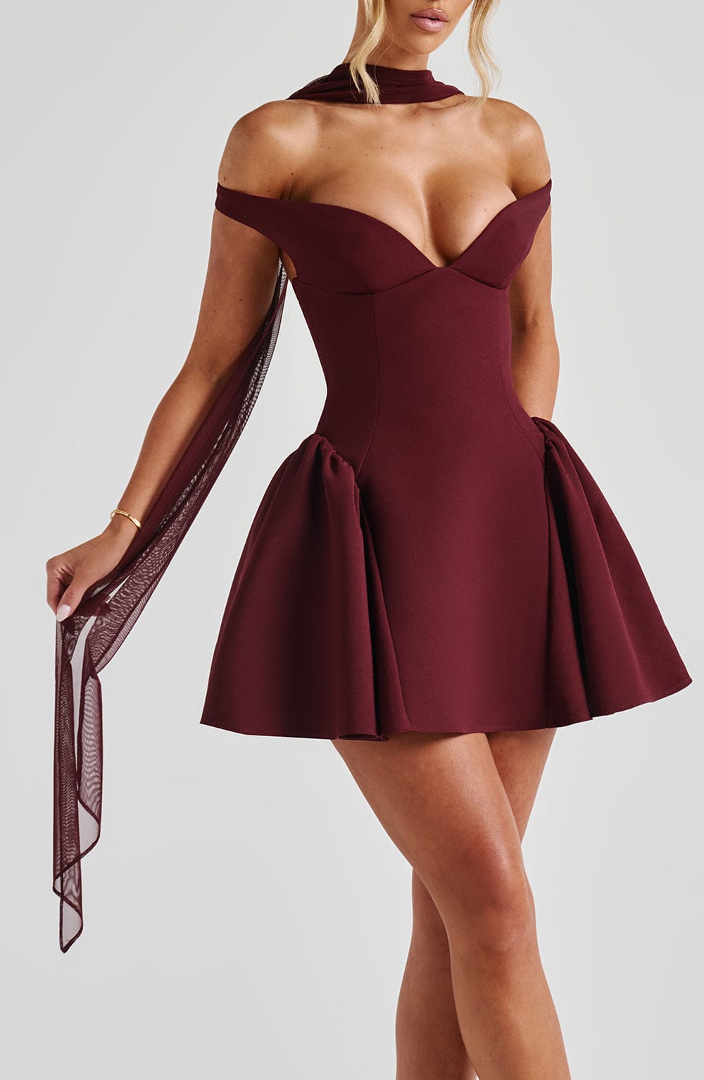 Ayla Scarf - Cherry Lacquer - Napalia